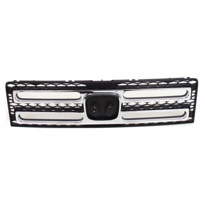 CarPartsDepot 06 07 08 Compatible With HONDA Ridgeline RTS Honeycomb Front Grille HO1200183 Chrome Center Trim