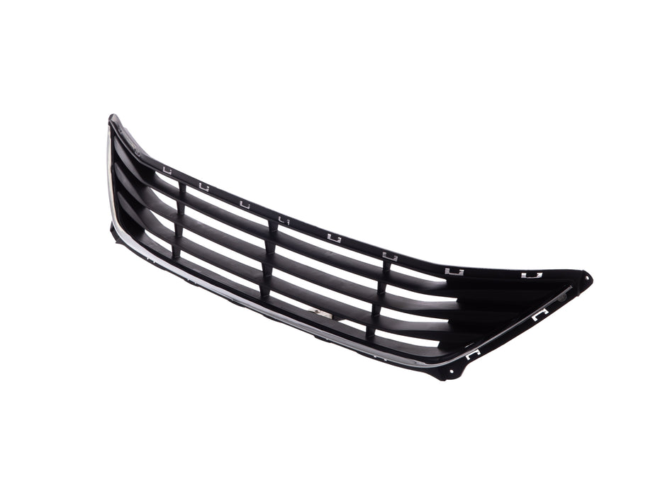 JustDrivably Replacement Parts Front Lower Bumper Grill Grille Center Texturd Black With Chrome Molding Compatible With Hyundai Elantra 2014 2015 2016