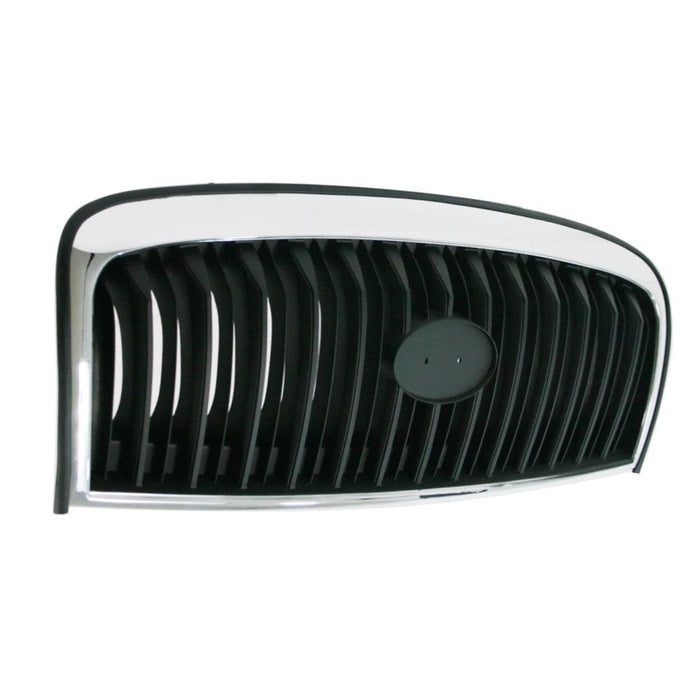 Grille Assembly Compatible with 2002-2004 Hyundai Sonata Chrome Shell/Painted Black Insert