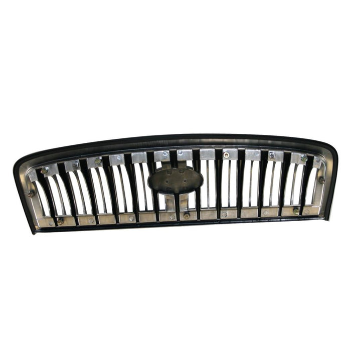 Grille Assembly Compatible with 2002-2004 Hyundai Sonata Chrome Shell/Painted Black Insert