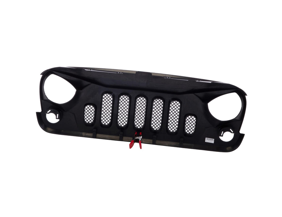 Angry Skull II Style Glossy Black ABS Grille Grill For Jeep Wrangler 07-17