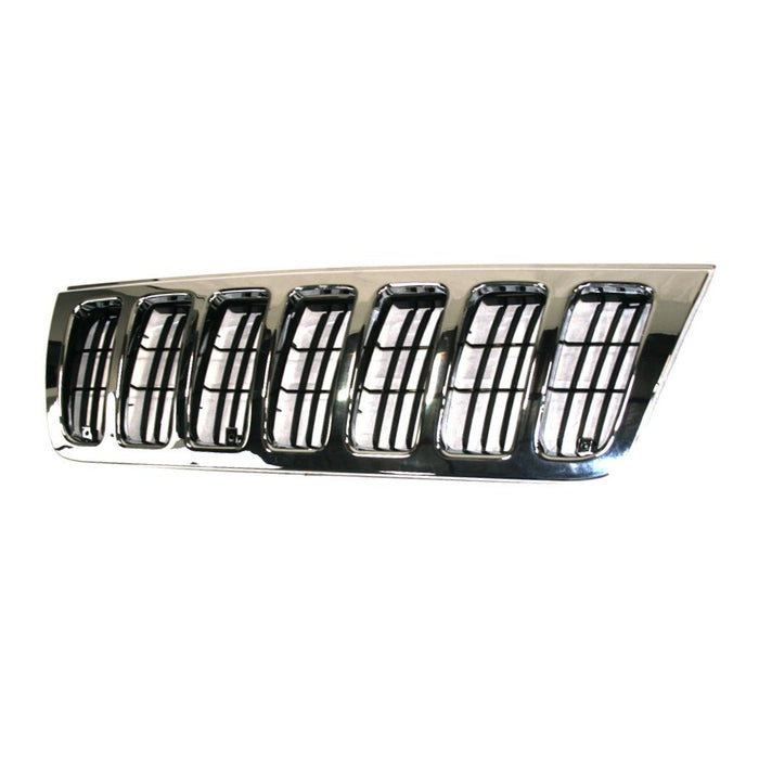 CarPartsDepot, Chrome Grille Outer Frame Front Assembly w/Matte Black Insert Body Part, 400-26102 CH1200234 CH1200234?