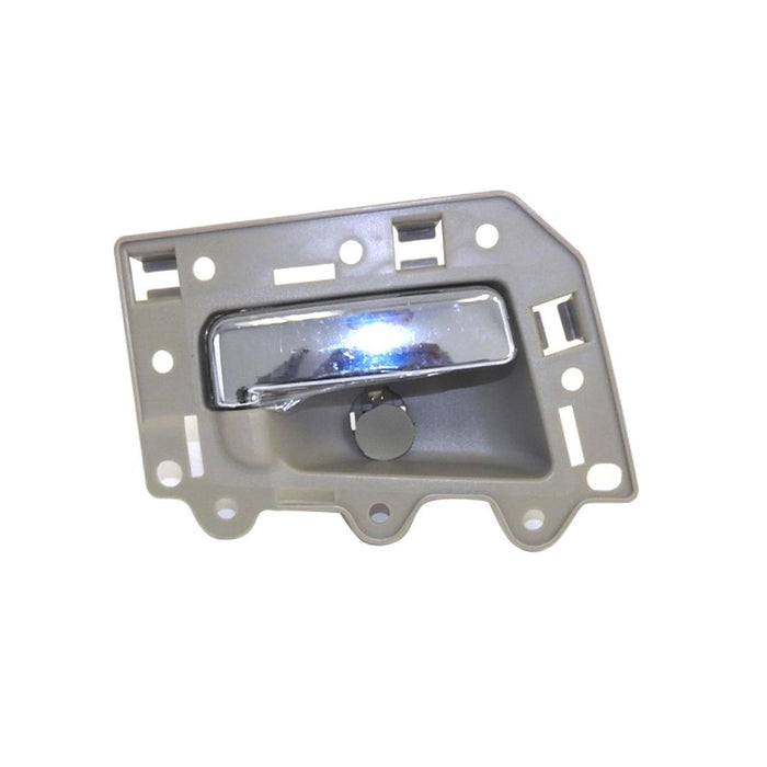 New Replacement Parts Rear Right Passenger Side Beige Housing Chrome Lever Interior Inner Door Handle Inside Compatible With Grand Cherokee