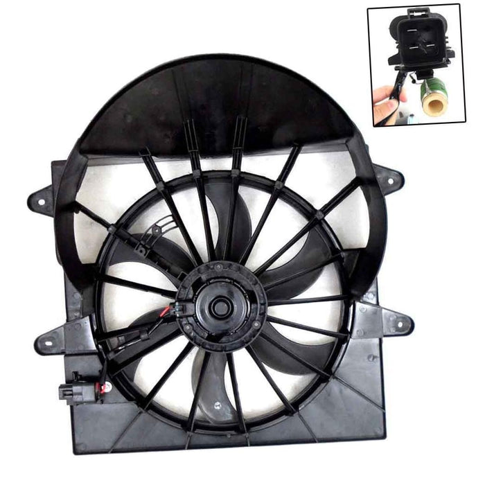 Tong Yang FAN-AM67007A Replacement Radiator/Condenser Cooling Fan Assembly 09- AM GRAND CHEROKEE '09-3.7/4.7L W/Resistor(FAN-AM67007A)