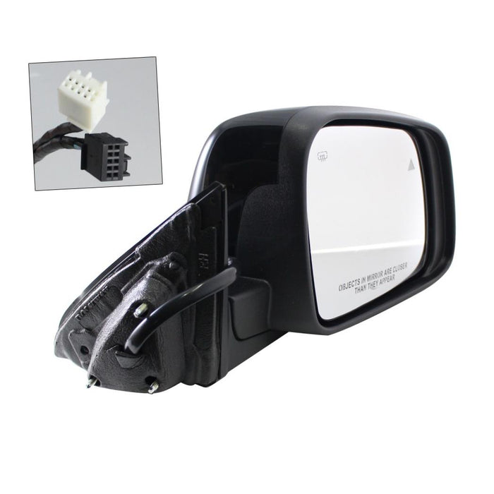 Front Right Passenger Side Power Heated Manual Folding With Blind Spot Detection Side View Door Mirror Compatible With JEEP Grand Cherokee SRT-8 Fits CH1321361 1WW48WS2AB