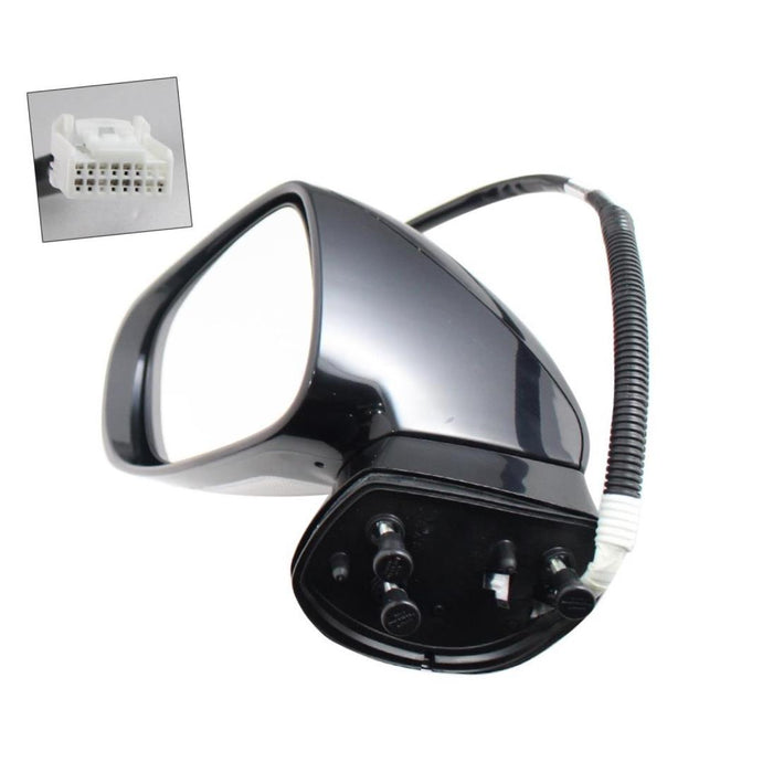 CarPartsDepot New Replacement Parts Front Left Driver Side Power Heated With Puddle Lamp With Signal Lamp With Memory Side View Door Mirror Compatible With LEXUS ES350