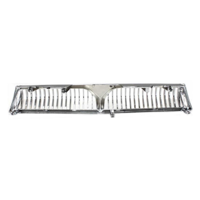 CarPartsDepot, Front Chrome Grill Grille Plastic Frame Painted Black Tab w/o Emblem, 400-351393 MI1200222 MR275200