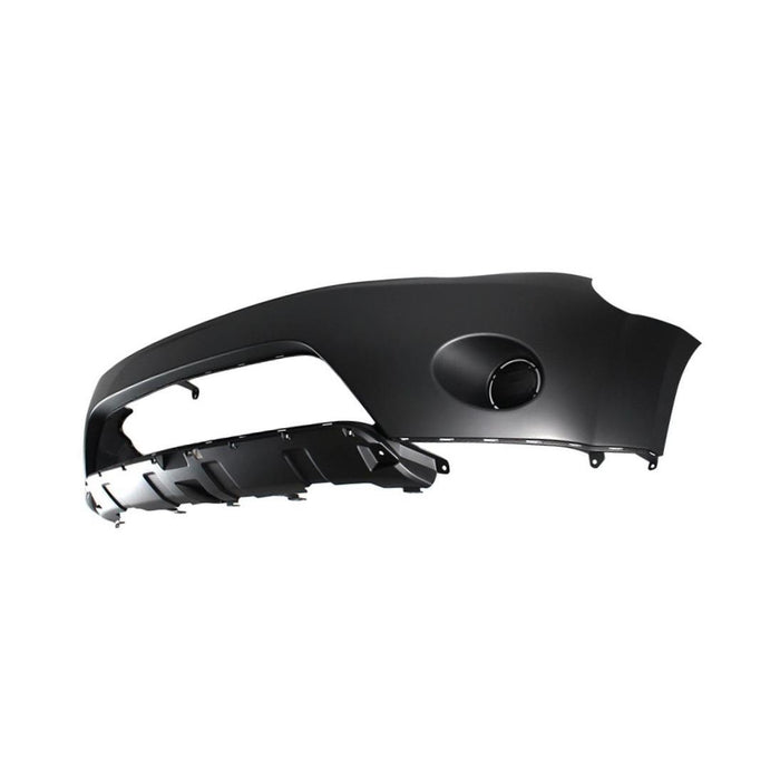 CarPartsDepot, Front Bumper Primed Plastic Upper Cover Fog Lamp Holes w/o Valance, 352-351620-10 MI1000322 6400B826WB