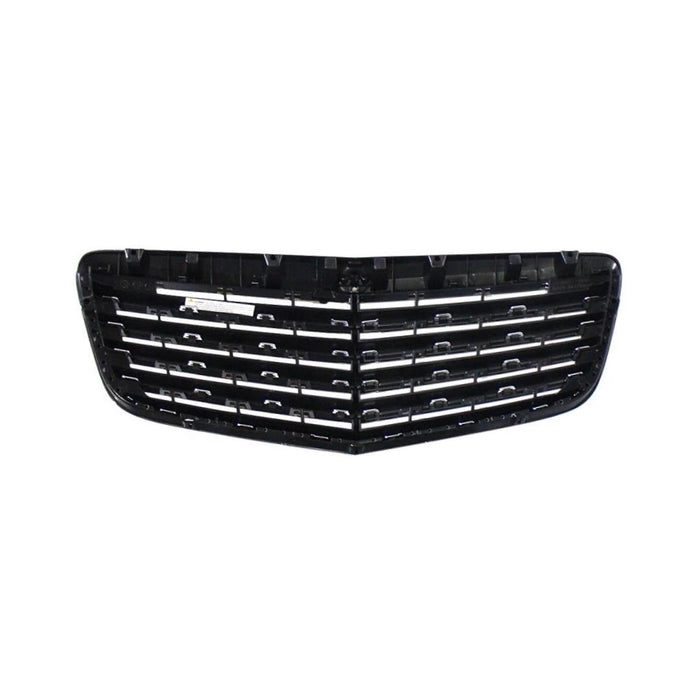 Grille Assembly Compatible with 2007-2009 Mercedes Benz E320 Chrome Shell/Painted Black Insert Sedan/Wagon