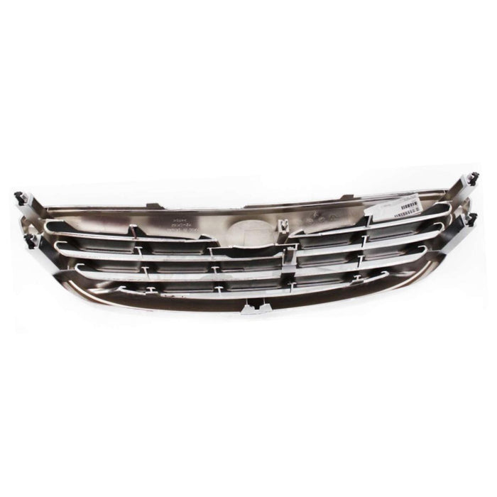 CARPARTSDEPOT Front Grille Assembly 1998-1999 MAZDA 626 GD7A50710C Chrome Frame Blk Insert