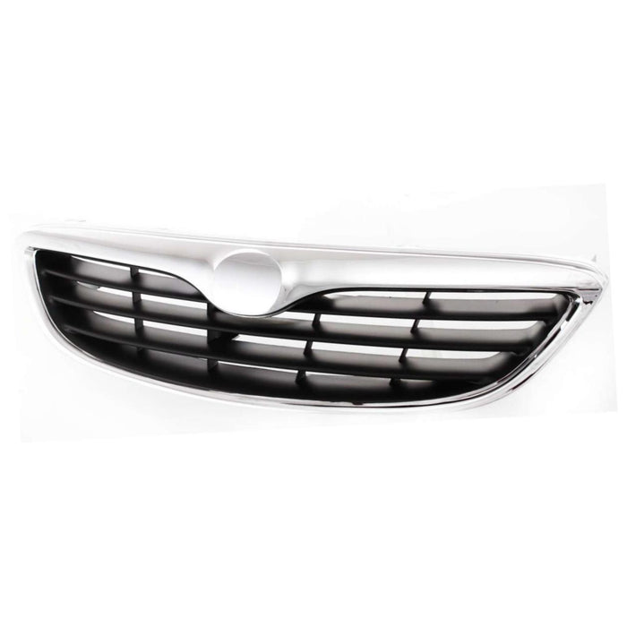 CARPARTSDEPOT Front Grille Assembly 1998-1999 MAZDA 626 GD7A50710C Chrome Frame Blk Insert