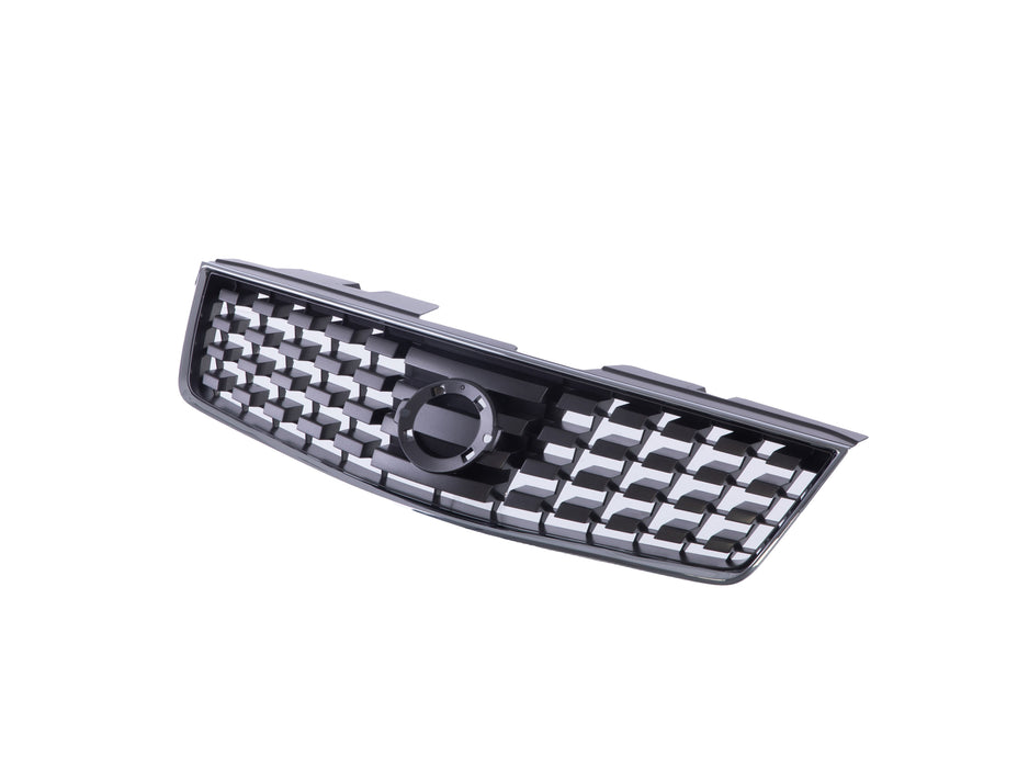 JustDrivably Replacement Parts Front Grille Grill Assembly With Chrome Shell With Dark Gray Insert Compatible With Nissan Sentra 2007 2008