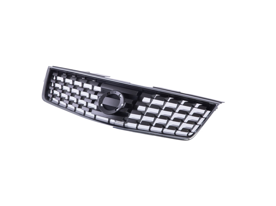 JustDrivably Replacement Parts Front Grille Grill Assembly With Chrome Shell With Dark Gray Insert Compatible With Nissan Sentra 2007 2008