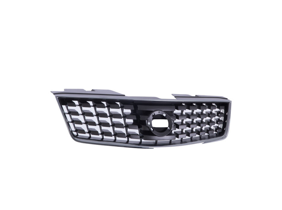 JustDrivably Replacement Parts Front Grille Grill Assembly With Chrome Shell With Dark Gray Insert Compatible With Nissan Sentra 2007 2008