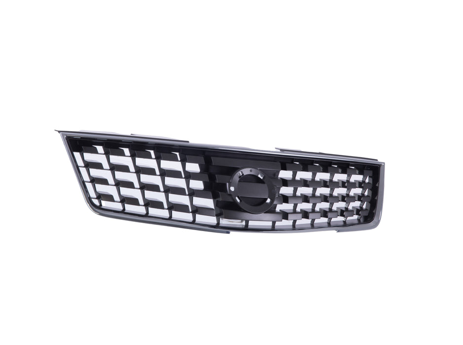 JustDrivably Replacement Parts Front Grille Grill Assembly With Chrome Shell With Dark Gray Insert Compatible With Nissan Sentra 2007 2008