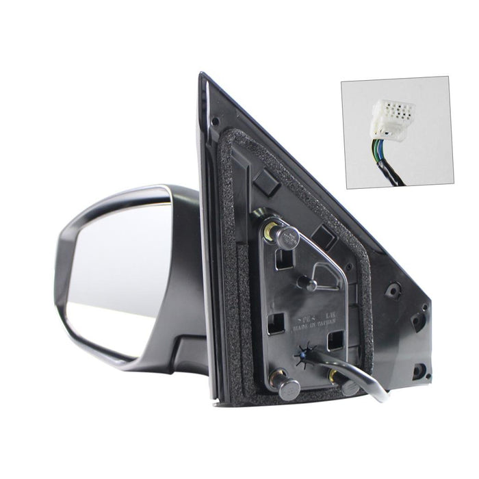 New Replacement Parts Front Left Driver Side Power Heated With Signal Lamp Black Side View Door Mirror Compatible With NISSAN Sentra Fits NI1320268 963023YU4F