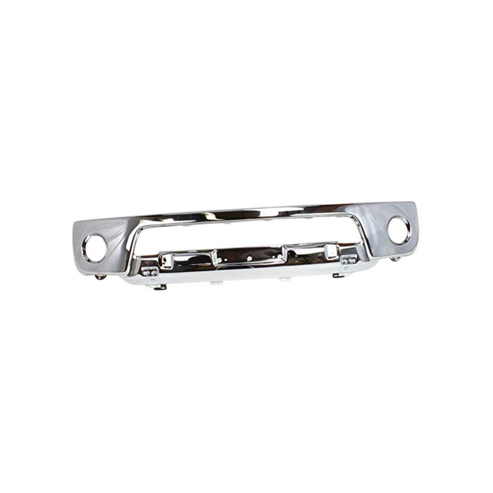 CarPartsDepot, Pickup Bumper Face Bar Assembly Front Chrome Steel Fog Hole, 341-36231-10 NI1002138 62014EA800