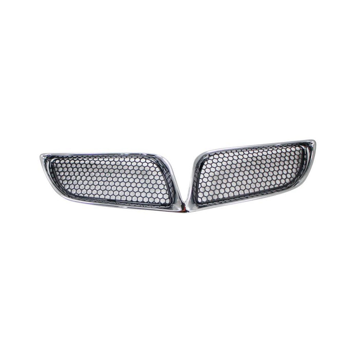 New Front Chrome Dark Gray Grille Grill Replacement With Chrome Frame Compatible With PONTIAC Bonneville Fits SE Model GM1200452 25649507