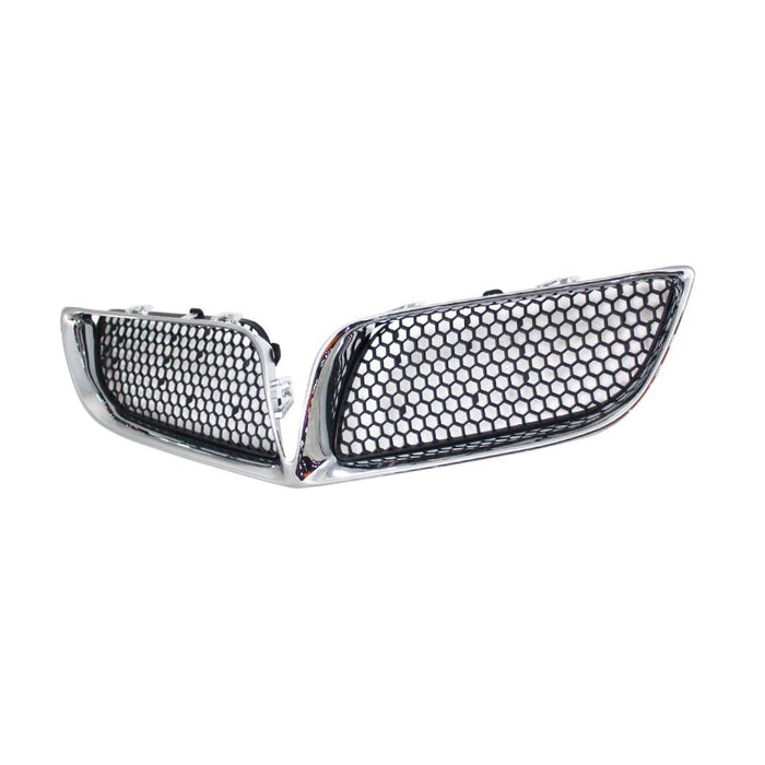 New Front Chrome Dark Gray Grille Grill Replacement With Chrome Frame Compatible With PONTIAC Bonneville Fits SE Model GM1200452 25649507