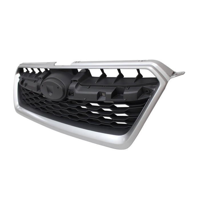 Crash Parts Plus Chrome Shell w/ Gray Insert Grille Assembly for 2012-2014 Subaru Impreza