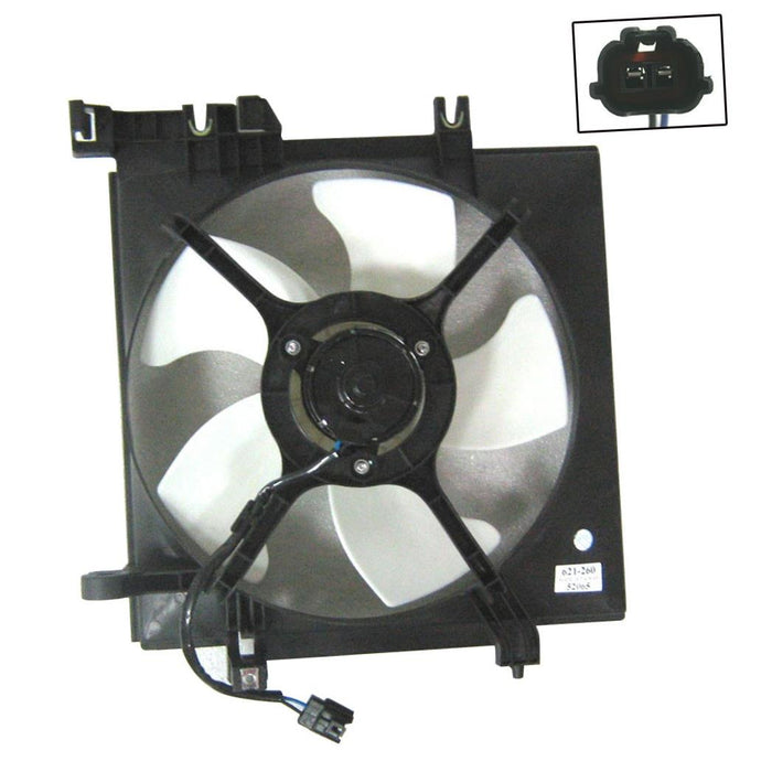 CarPartsDepot SU3115120 Front Radiator Cooling Fan Assembly For 2008 Compatible With SUBARU Impreza Sedan