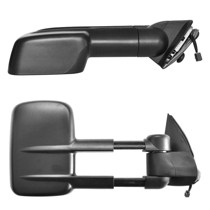 Perfit Zone Towing Mirrors Replacement Fit for 1999-2002 SILVERADO SIERRA,POWER HEATED,W/O SIGNAL,BLACK (PAIR SET)