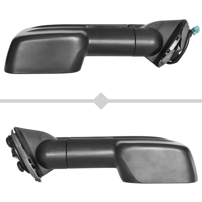 Perfit Zone Towing Mirrors Replacement Fit for 2002-2007 SILVERADO SIERRA, POWER HEATED, W/O SIGNAL,BLACK (PAIR SET)