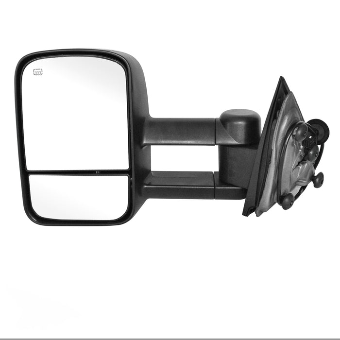 Perfit Zone Towing Mirrors Replacement Fit for 2014-2017 SILVERADO SIERRA, POWER HEATED, W/O SIGNAL,BLACK (PAIR SET)