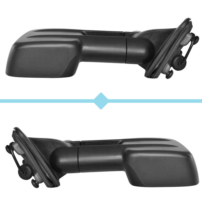 Perfit Zone Towing Mirrors Replacement Fit for 2014-2017 SILVERADO SIERRA, POWER HEATED, W/O SIGNAL,BLACK (PAIR SET)