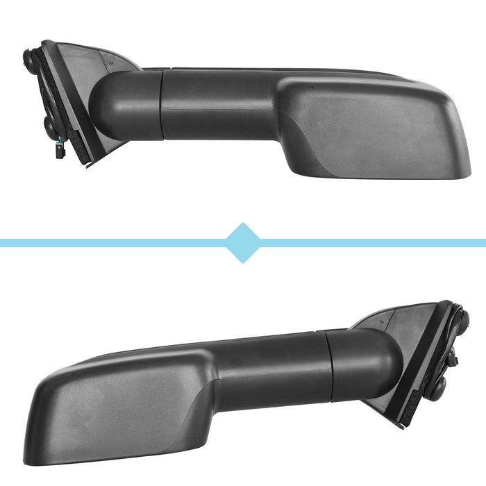 Perfit Zone Towing Mirrors Replacement Fit for SILVERADO SIERRA, POWER,W/O SIGNAL,BLACK (PAIR SET)