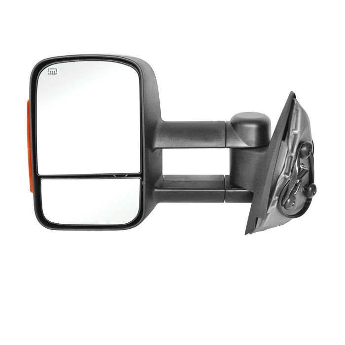 Perfit Zone Towing Mirrors Replacement fits for 07-14 SILVERADO SIERRA, POWER HEATED, W/AMBER SIGNAL,BLACK (PAIR SET)