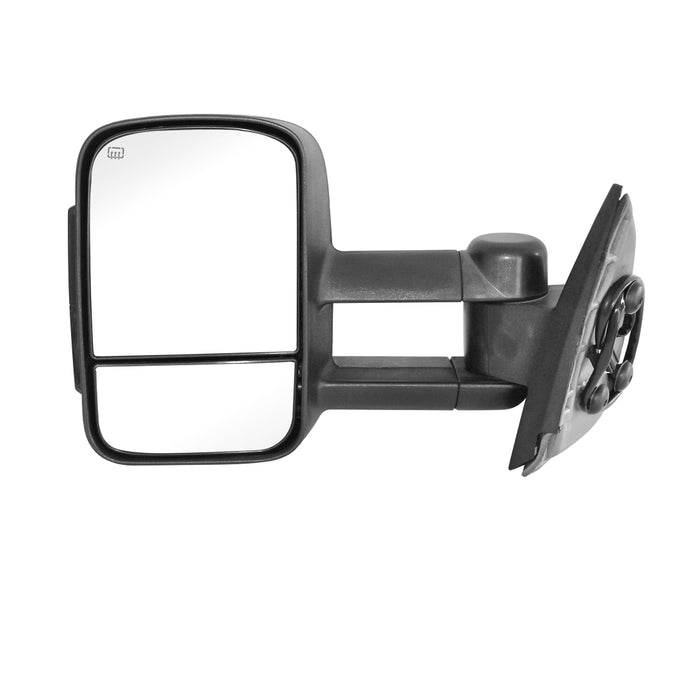 Perfit Zone Towing Mirrors Replacement Fit for 2007-2014 SILVERADO SIERRA, POWER HEATED, W/SMOKE SIGNAL,BLACK (PAIR SET)