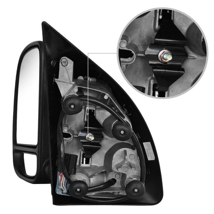 Perfit Zone Towing Mirrors Replacement Fit for 1999-2007 F-250 F-350 F-450 F-550 SUPER DUTY, POWER HEATED,W/SMOKE SIGNAL,BLACK (PAIR SET)