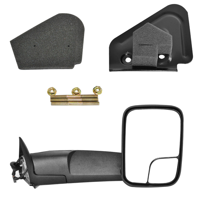 Perfit Zone Compatible TOWING MIRROR Replacement Fit For 1994-1997 RAM PAIR POWERED,Without SIGNAL,BLACK Power