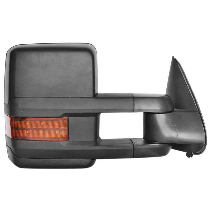 Perfit Zone Towing Mirrors Replacement Fit for 1999-2002 SILVEADO SIERRA Series, W/HEATED,W/AMBER SIGNAL,BLACK (PAIR SET)