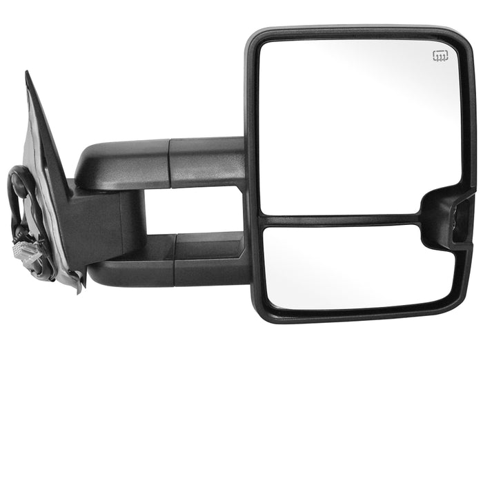 Perfit Zone Towing Mirrors Replacement Fit for 2002-2007 SILVEADO SIERRA Series, W/HEATED,W/SMOKE SIGNAL,BLACK (PAIR SET)