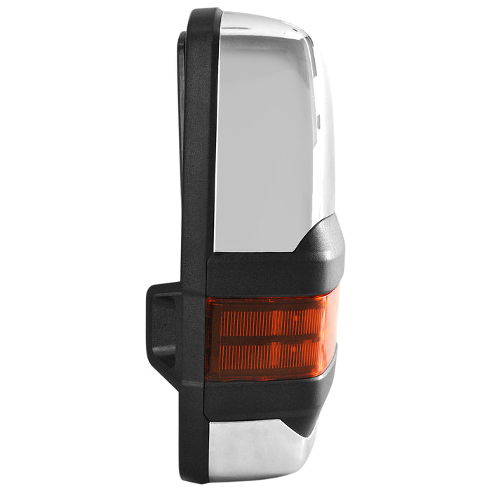 JEILF Towing Mirror 2003 2004 2005 2006 Siverado Extending Towing Power Heated w/Amber LED Signal Mirrors Left + Right Pair.Chrome Housing