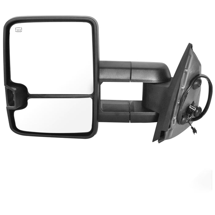 Perfit Zone Towing Mirrors Replacement Fit for 2007-2014 SILVEADO SIERRA, W/HEATED,W/AMBER SIGNAL,CHROME (PAIR SET)