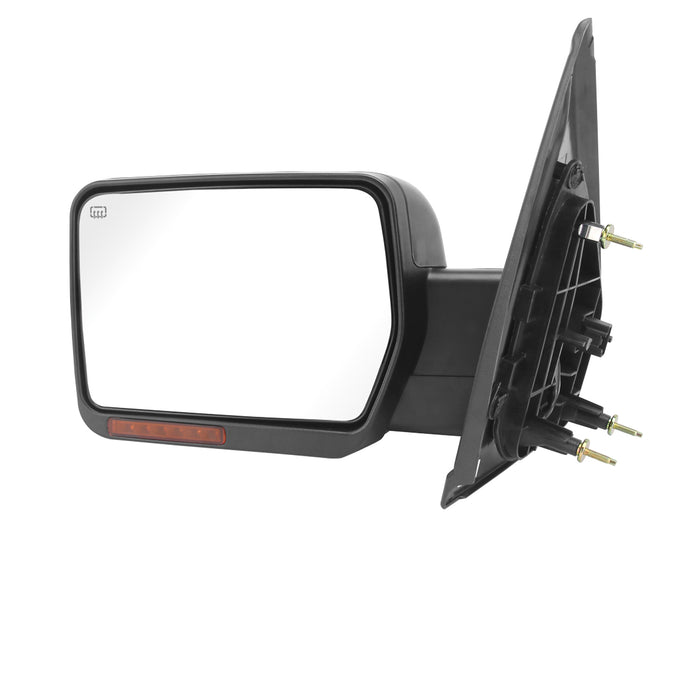 Perfit Zone TOWING MIRROR Replacement Fit For RIGHT SIDE F150 07-14 POWERED,BLACK,HEATED,W/AMBER SIGNAL