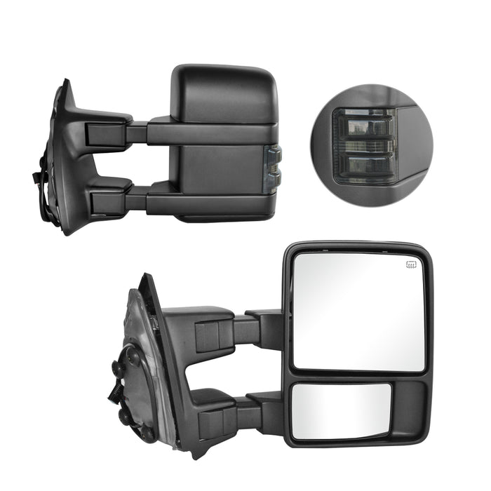 Perfit Zone TOWING MIRROR Replacement Fit For SUPER DUTY F250, F350, F450, F550 08-16