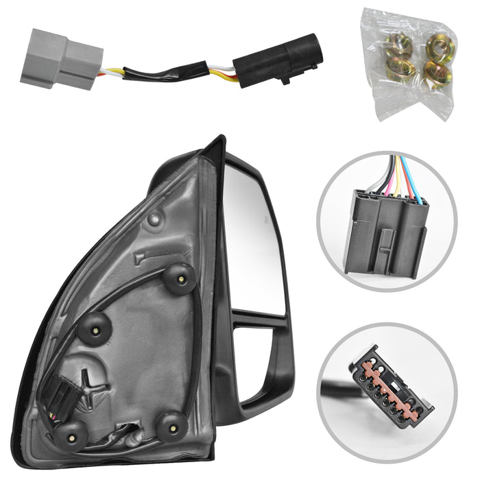 Perfit Zone Towing Mirrors Power Heated with Smoke Signal for F250 99-06