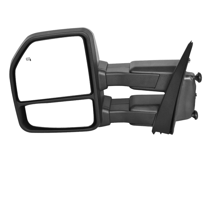 Towing Mirrors Replacement Compatible with Ford F150 2015-2018 with Power Heated Black (Pair)