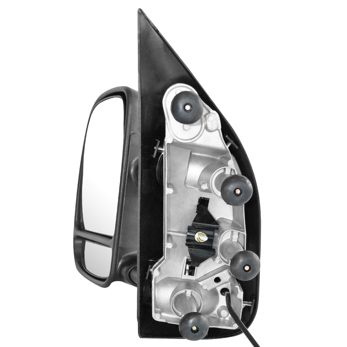 Towing Mirrors Replacement Compatible with Ford Econoline 2003-2014 Dual Arms Dual Glass Manual Black Pair Set