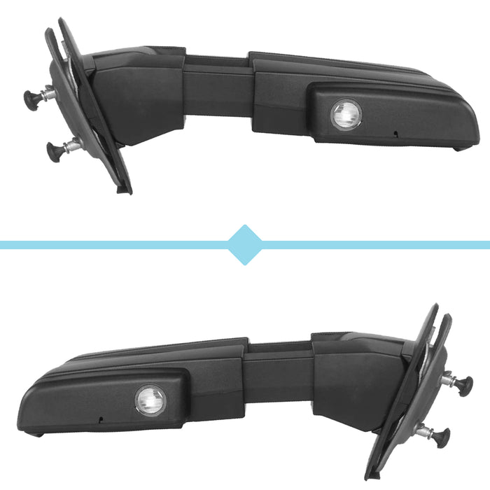 Perfit Zone Towing Mirrors Replacement Compatible with Ford F150 2004-2014 Manual Black Pair Set