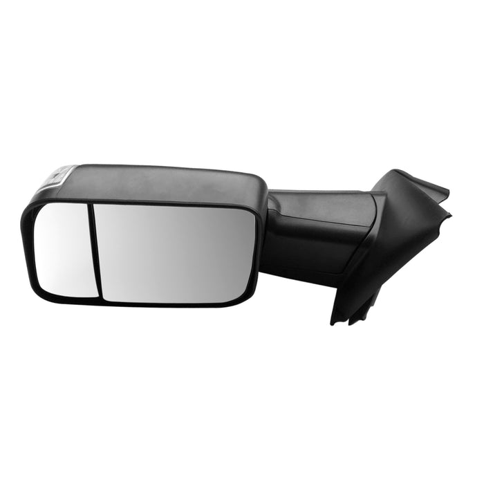 PZ Towing Mirror Replacement Compatible with Dodge Ram 2002-2008 Manual Black with Signal Light Pair Set