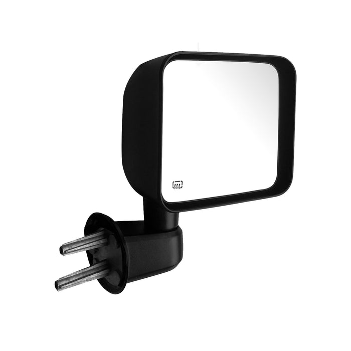 Perfit Zone Towing Mirrors Compatible with Jeep Wrangler 2007-2017 with Power Heated Black Left Driver Set