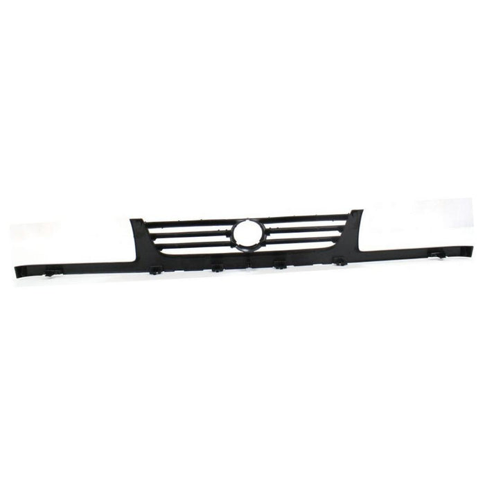 Grille Assembly Compatible with 1993-1999 Volkswagen Golf Black Shell and Insert with Dual Headlight Holes