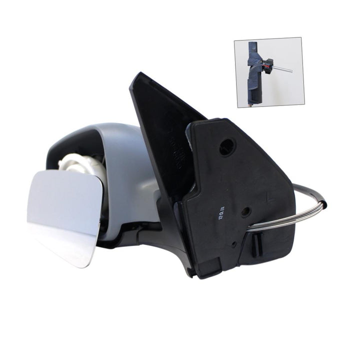 Drivers Manual Remote Side View Euro Type Mirror with Clear Split Glass Replacement for Jetta Golf 1J185750701C