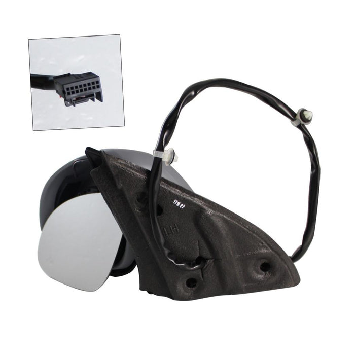 Front Left Driver Side Power Heated Power Folding With Signal Lamp W/O Puddle Lamp Side View Door Mirror Compatible With VOLKSWAGEN Jetta Fits VW1320122 1K1857507DB9B9