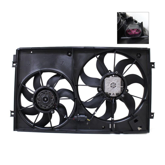 New Replacement Parts Front Cooling Fan Assembly Compatible With VOLKSWAGEN Rabbit Jetta Fits VW3120100 1K0121207BB9B9